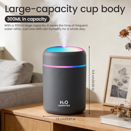 Portable Mini USB Humidifier 300ml Desktop Personal Cool Mist