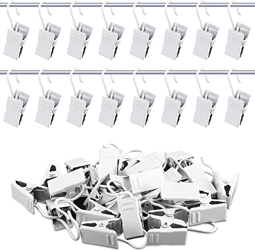 120-Piece Small White Metal Curtain Clip Hooks for Hanging Decor and Photos
