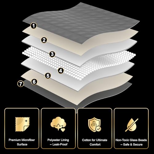 15lb Weighted Blanket for Adults - Breathable Cotton with Glass Beads