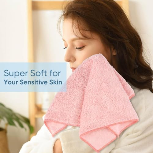 HOMEXCEL Washcloths 12PK, Ultra Soft&Highly Absorbent Face Towels,