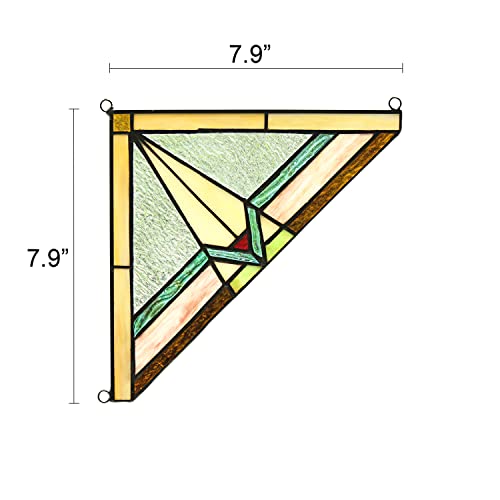 Mission Tiffany-Style Stained Glass Window Panels - 2 Piece Set