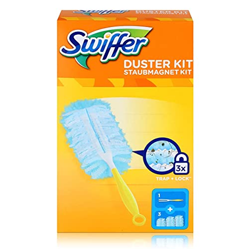 Microfiber Dust Cleaner Kit with 1 Handle and 3 Replacement Pads