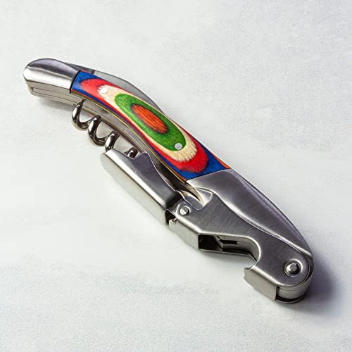 Totally Bamboo Marrakesh Collection Waiter's Friend Wine Opener with Corkscrew & Bottle Opener - Bottle Opener Variation