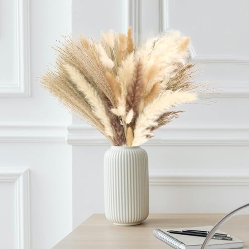 610 Pcs Dried Pampas Grass Decor & Dried Flower Bouquet Set for Boho Home