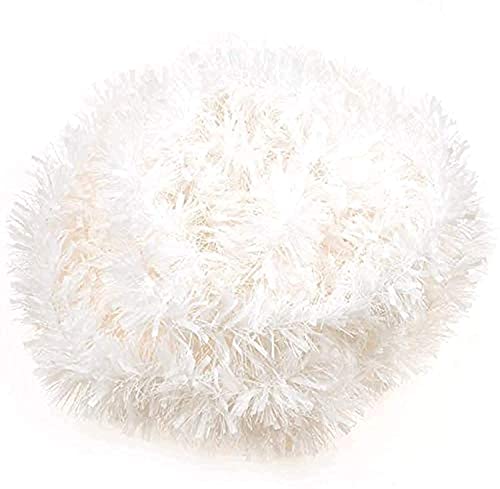 33ft White Metallic Christmas Tinsel Garland for Indoor & Outdoor Decor