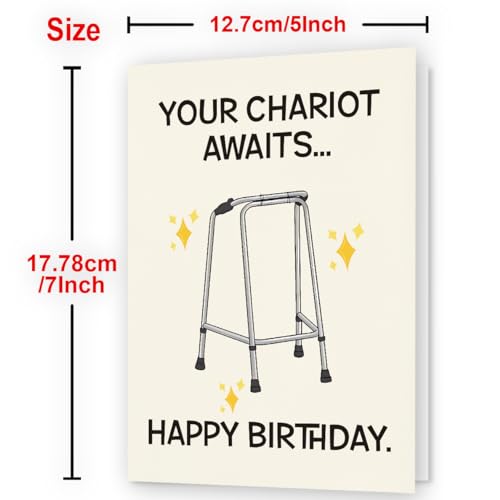 Funny Birthday Card - Unique 5x7 Inch Card for All Celebrations