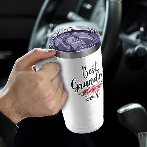 Grandma 2 Tumbler with Handle 20oz Stainless Steel Insulated Travel Mug Gift