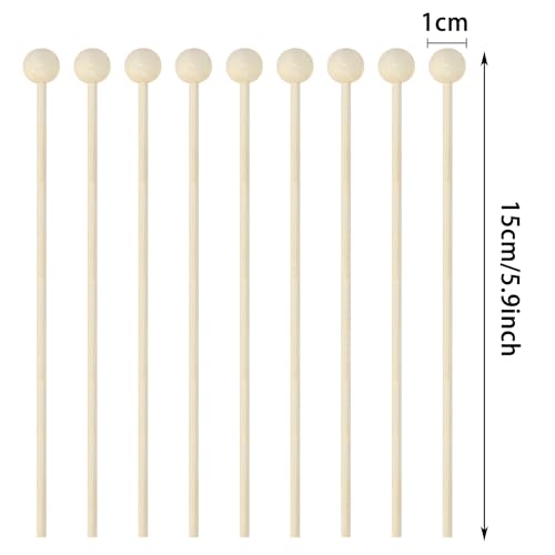 PENTA ANGEL 15cm Natural Wooden Cake Pop Sticks 50 Pack for Desserts & Party Decorations