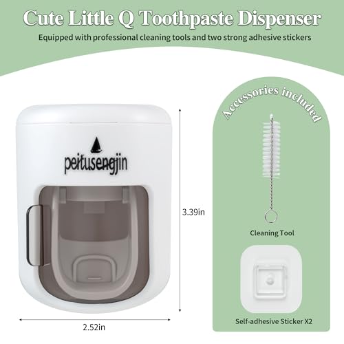Automatic Toothpaste Dispenser, Wall-Mounted Hands-Free Bathroom Organizer