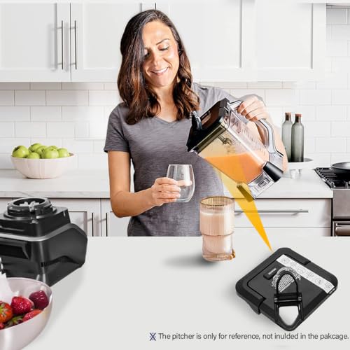 Replacement Square Locking Lid for 72oz XL Blender Pitchers with Extended Rim