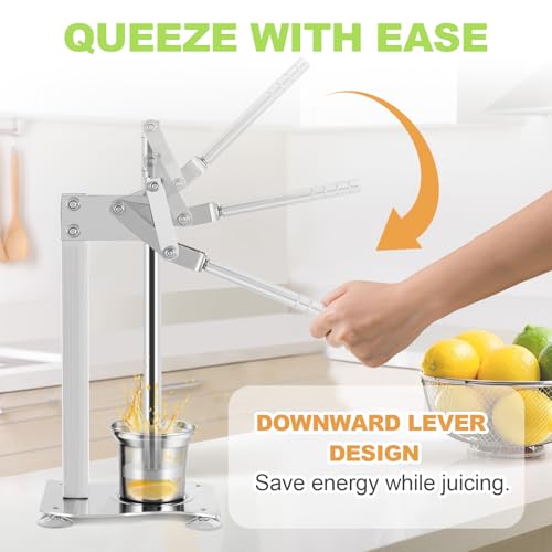 Heavy Duty Stainless Steel Lemon Squeezer & Muddler with Cup - Commercial Grade