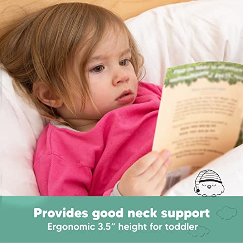 KeaBabies Toddler Pillow with Pillowcase 13x18 Soft Organic Cotton