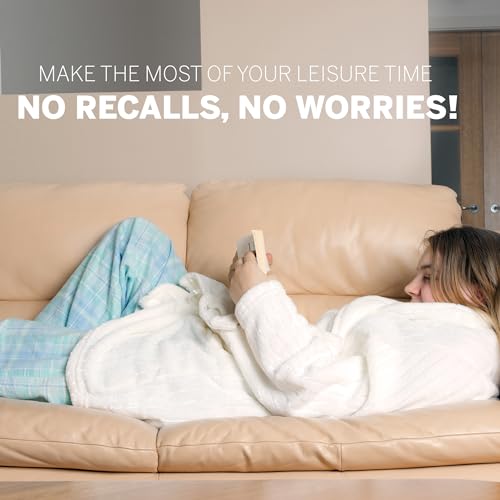 Reversible Fleece to Sherpa Heated Throw Blanket with 5 Heat Settings