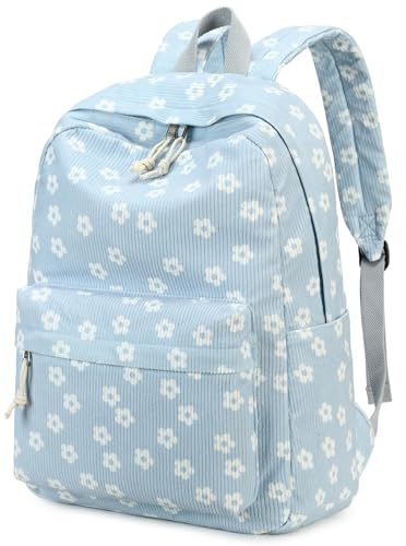 Corduroy Laptop Backpack for Teen Girls & Women - School Travel Daypack