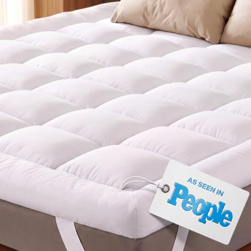 Full Size Cooling Mattress Topper - Extra Thick Soft Mattress Pad