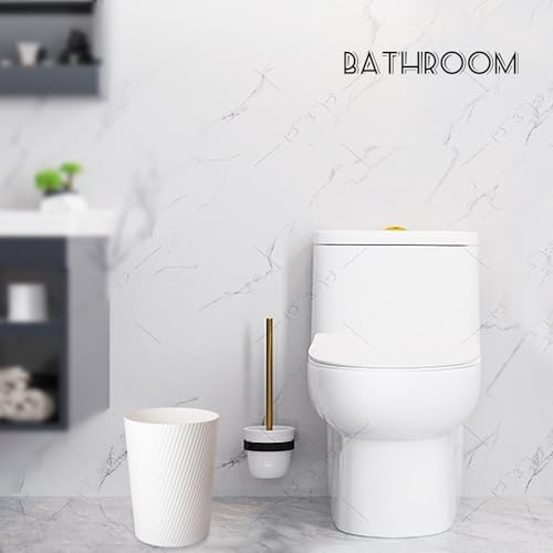 Small Plastic Trash Can - 1.8 Gallon Open-Top Wastebasket for Bathroom & Office