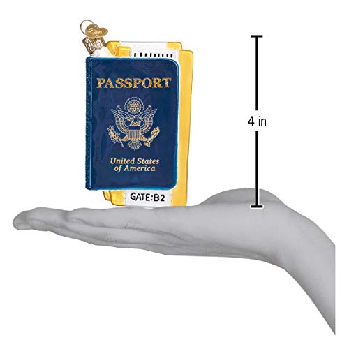 Handcrafted Glass Passport Christmas Tree Ornament for Travelers