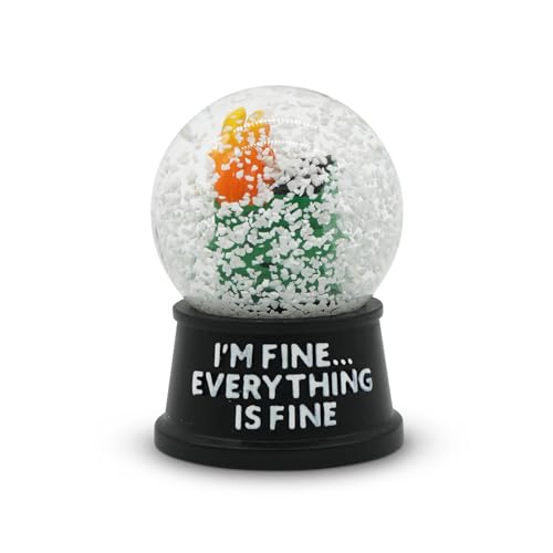 Dumpster Fire Snow Globe – Funny Desk Decor & Quirky Office Gag Gift