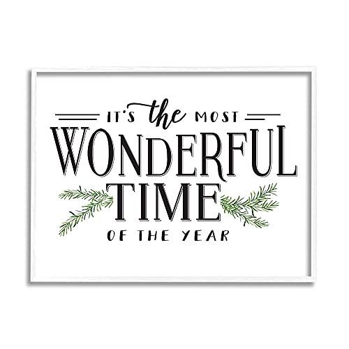 Coastal White Framed Vintage Christmas Phrase Wall Art 30x24 Ready to Hang