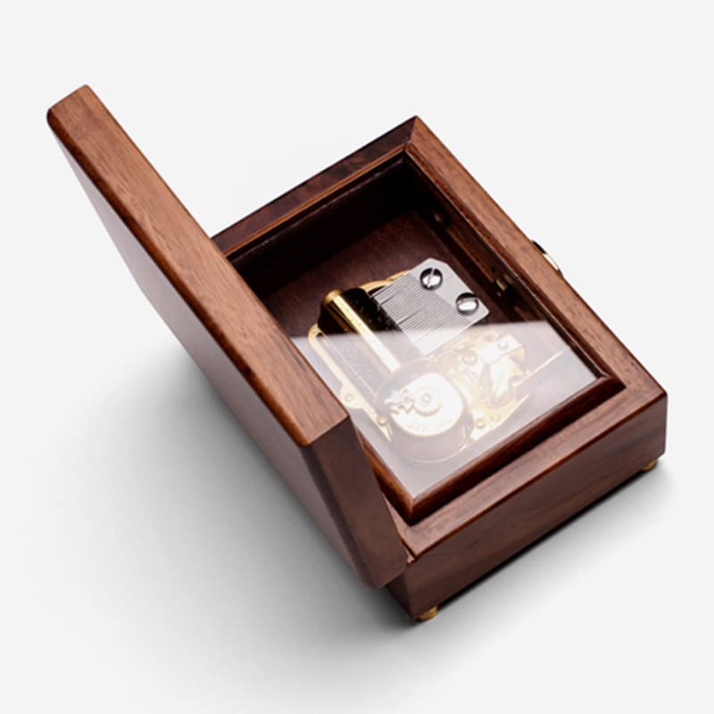 Wood Music Box with Rhymes - 30 Note Handcrafted Vintage Gift for Christmas & Birthdays