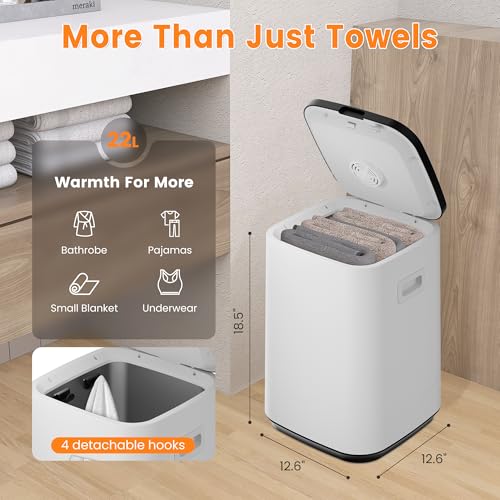 22L Electric Towel Warmer Bucket for Bathroom with Timer and Auto Shut Off