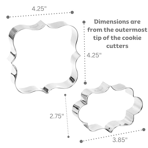 Stainless Steel Cookie Cutter Set for Baking Plaque & Frame Designs