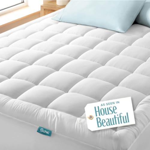 Twin XL Cotton Mattress Topper with Deep Pockets - Cooling & Comfortable