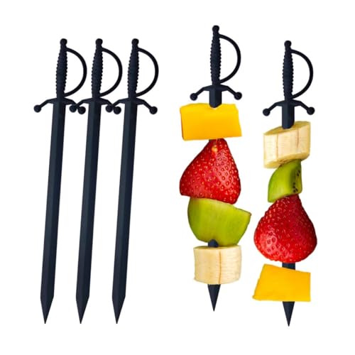Esatto Black Sword Cocktail Picks 3.23 Inch 1000 Pack for Drinks & Party