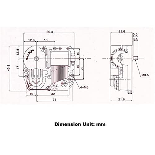 18-Note Clockwork Musical Movement for DIY Music Box - You Are My Sunshine