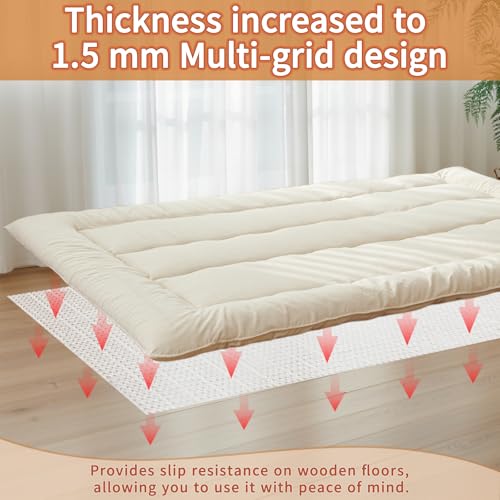 Queen Size Dual-Sided Non-Slip Mattress Gripper Pad - PVC Anti-Slide Mat (78.74 x 78.74 in)