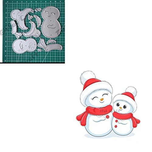 Christmas Snowman Family Metal Die Cuts Kit for Scrapbooking & Card Making