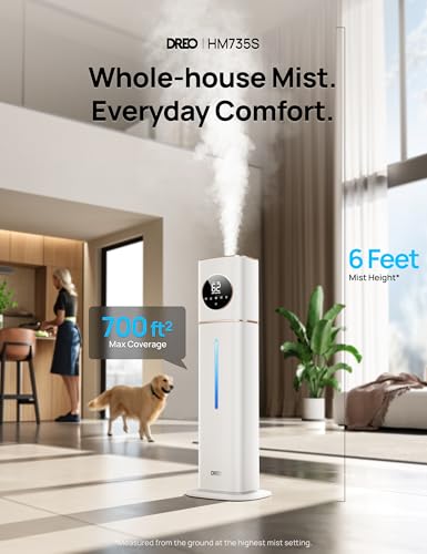 Smart Cool Mist Humidifier 11L Large Room 700 Sq Ft 100H Runtime White