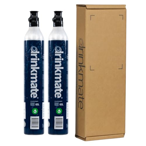 60L CO2 Carbonation Cylinders for Threaded Soda Makers - 2 Pack