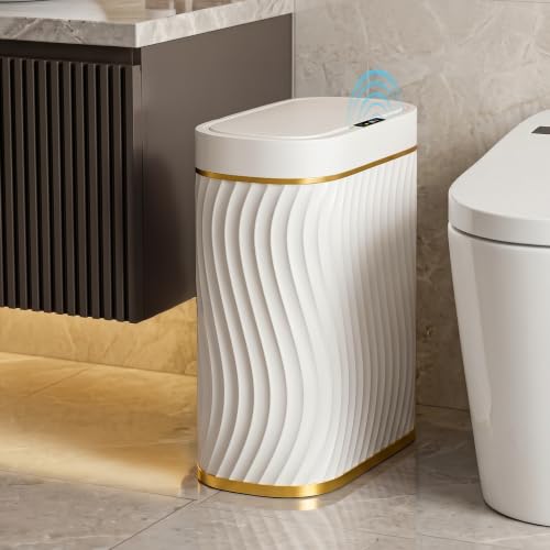 2.6 Gallon Automatic Bathroom Trash Can with Motion Sensor Lid