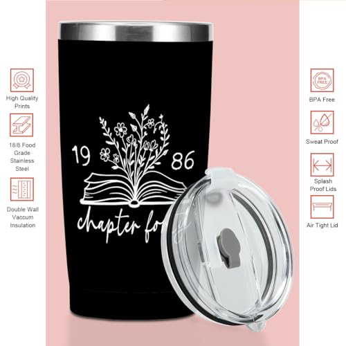 Jealance 1986 Tumbler for Men & Women 20oz Insulated Stainless Steel Travel Mug - Black, Model 1133