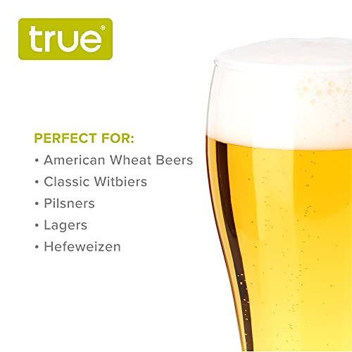 Wheat Beer Glasses, 23 oz Pilsner and Craft Beer Glass Set - 4 Pack