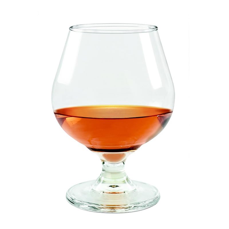 Cristar 12oz Brandy & Craft Beer Glasses Set of 4, Lead-Free Tulip Glasses, Dishwasher Safe, Colombia Made