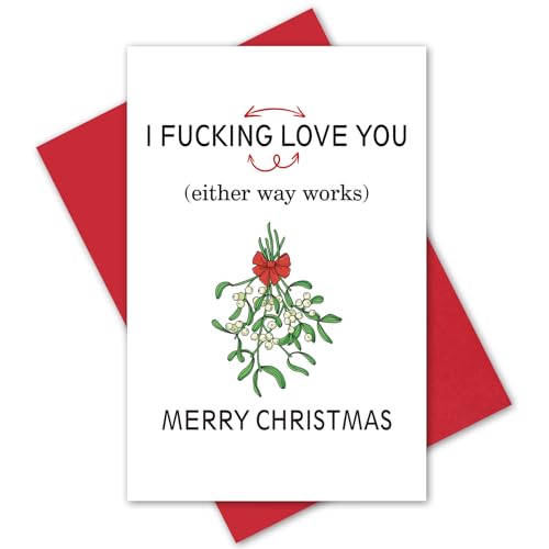 Alzombi I Love You Christmas Card for Husband Wife - Funny Xmas Card for Boyfriend Girlfriend 01