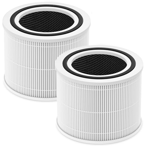 isinlive Core 300 Replacement Filter 3-in-1 Activated Carbon 2 Pack