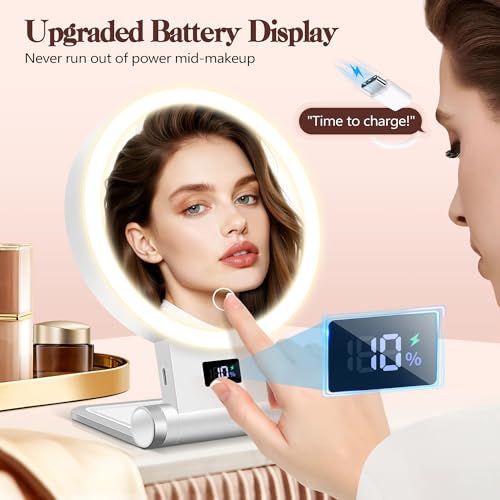 B Beauty Planet Magnifying Mirror with Light 30X, 2000mAh 1X/ 30X