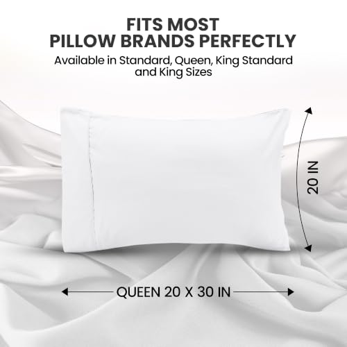 Utopia Bedding Queen Size Pillowcases Set of 4 - Soft Microfiber Covers