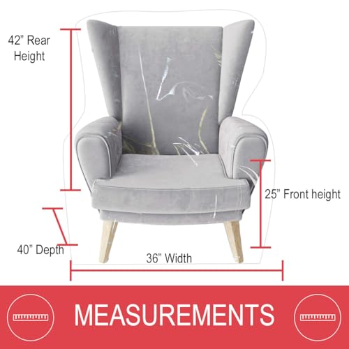 Heavy Duty Clear Plastic Recliner Cover - Waterproof Vinyl Protector