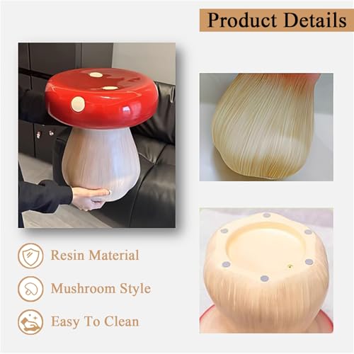Mushroom Stool Resin Ottoman for Indoor and Outdoor Home Decor