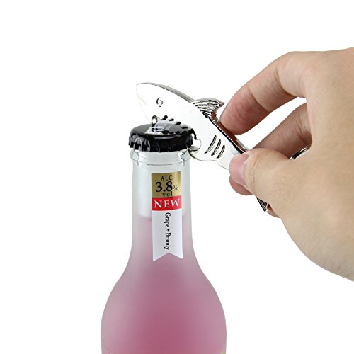 SWATOM Shark Keychain Bottle Opener - Zinc Alloy Beer Opener & Key Ring