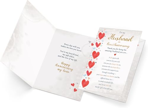 Funny Anniversary Card for Husband - Romantic 5x7 Greeting Card