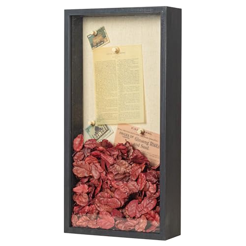 8x16 Shadow Box Display Case with Linen Back for Keepsakes and Medals