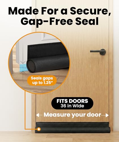 Door Draft Stopper for Bottom of Door - 36 Inch Soundproof Seal Strip