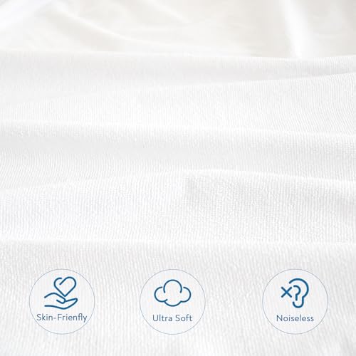 Springspirit Queen Size Waterproof Mattress Protector, Breathable Fitted Sheet Cover
