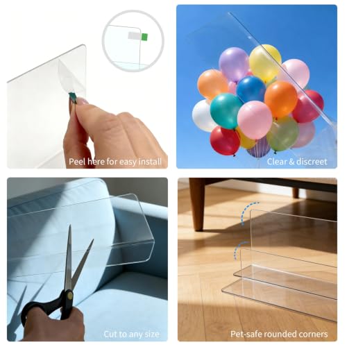 KHASIM 12-Pack Under Couch Blockers 15.8" L x 3.2" H, Total 190" L for Furniture Gap Prevention