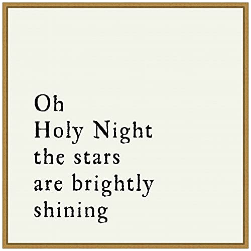 Amanti Art 22x22 Framed Canvas Wall Art Oh Holy Night Holiday Decor